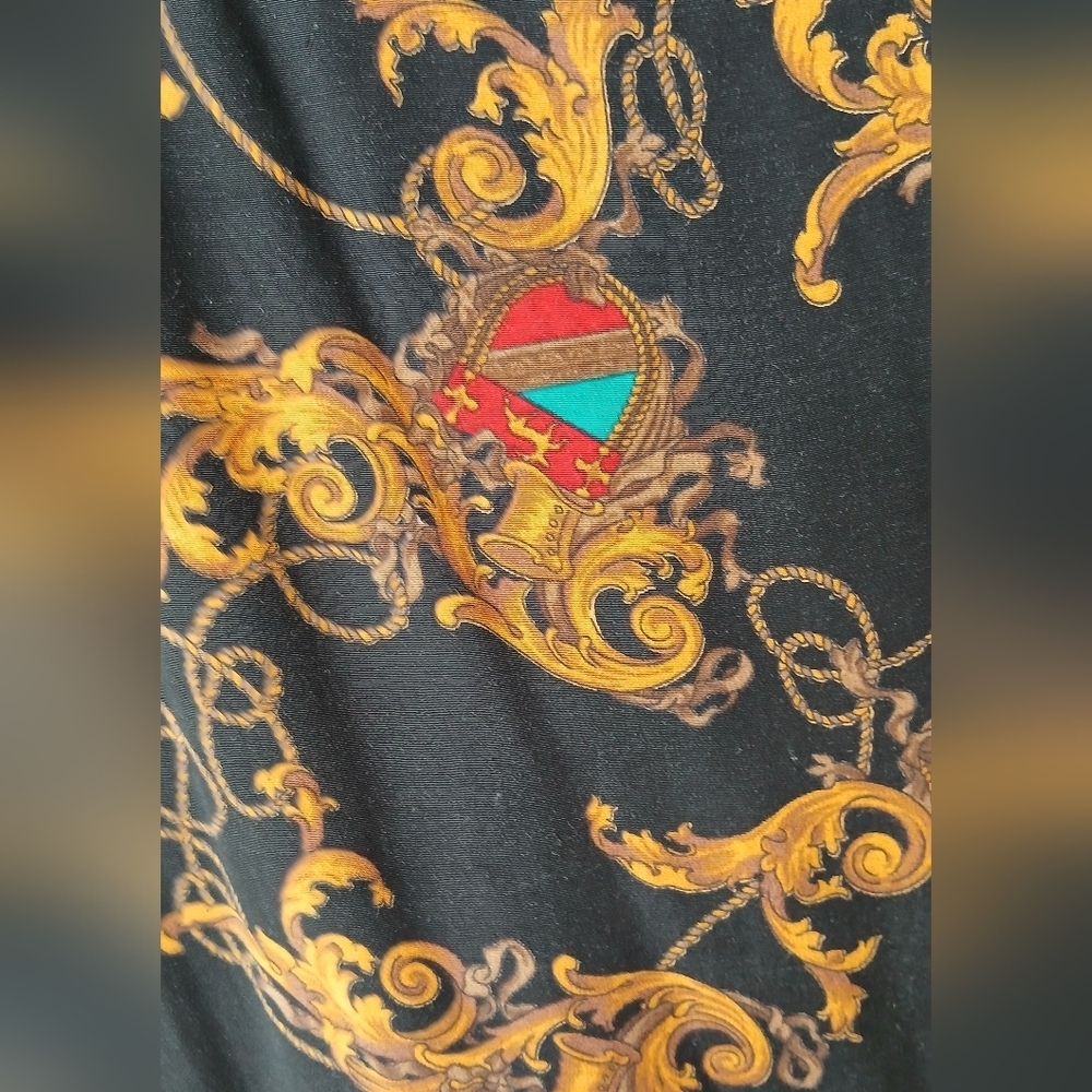 Vintage Jones New York Baroque Shirt Women 10 Old Money Dark Academia Equestrian - Picture 3 of 7
